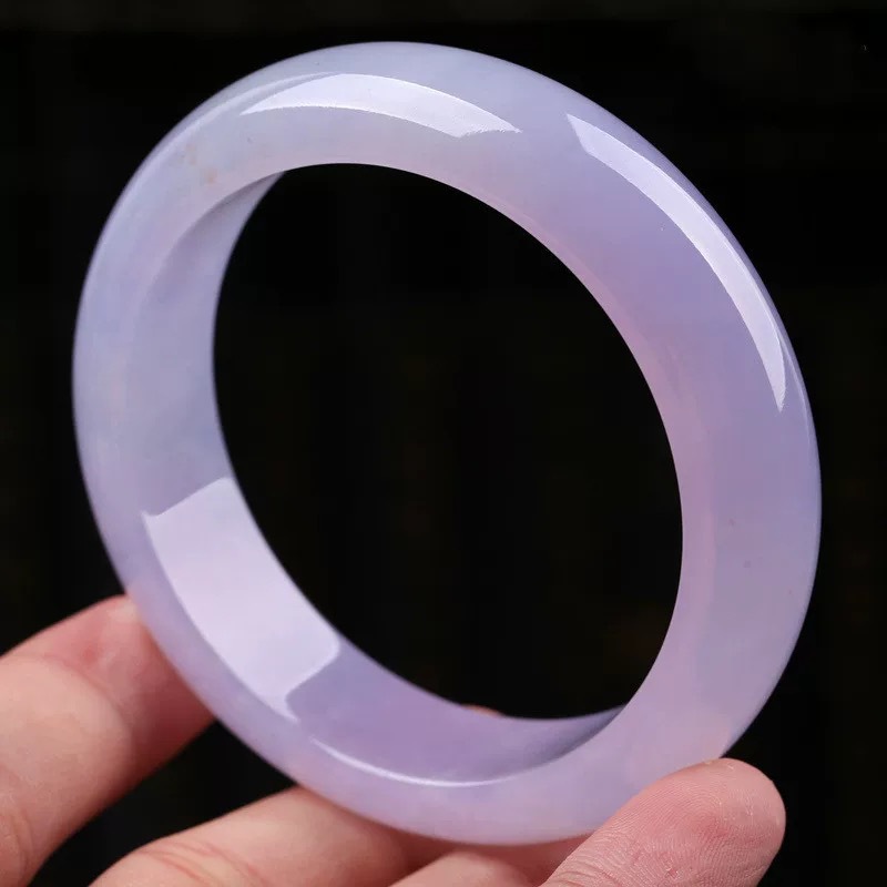 Bracelets - waxy Burmese purple noble ice-violet jadeite