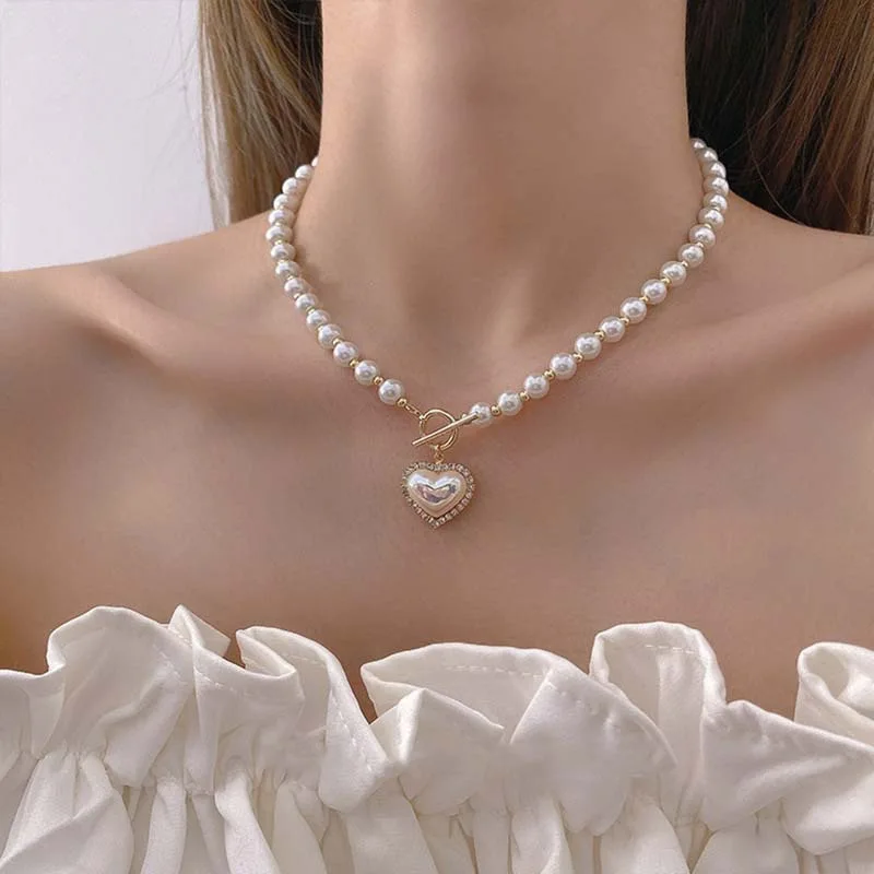 New Vintage Imitation Pearl Ch - огляд і ціна Pearl Choker Necklace Vintage