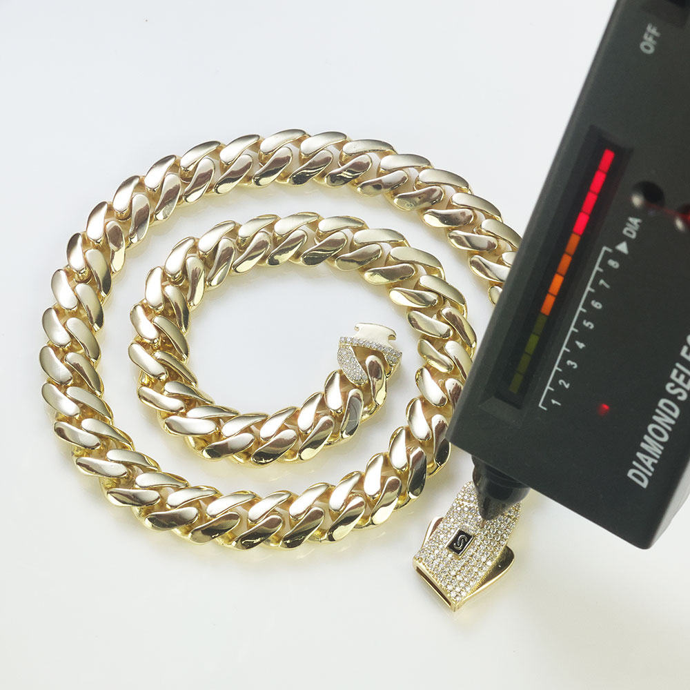 ESKEEM New 925 Silver Monaco C - огляд і ціна Cuban Link Chain 12Mm
