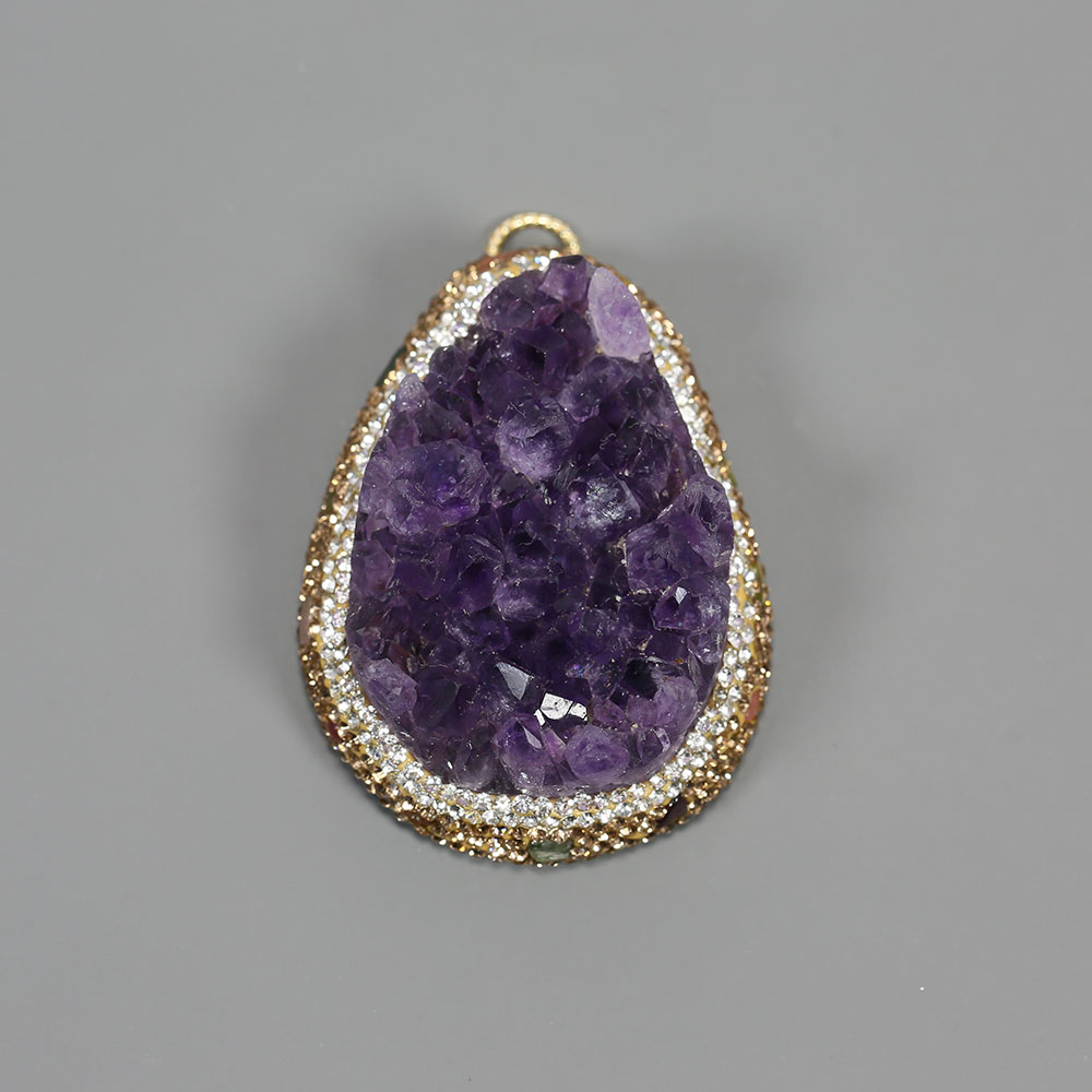 Natural Purple Amethyst Quartz - огляд і ціна Crystal Pendant Necklace Natural Stone