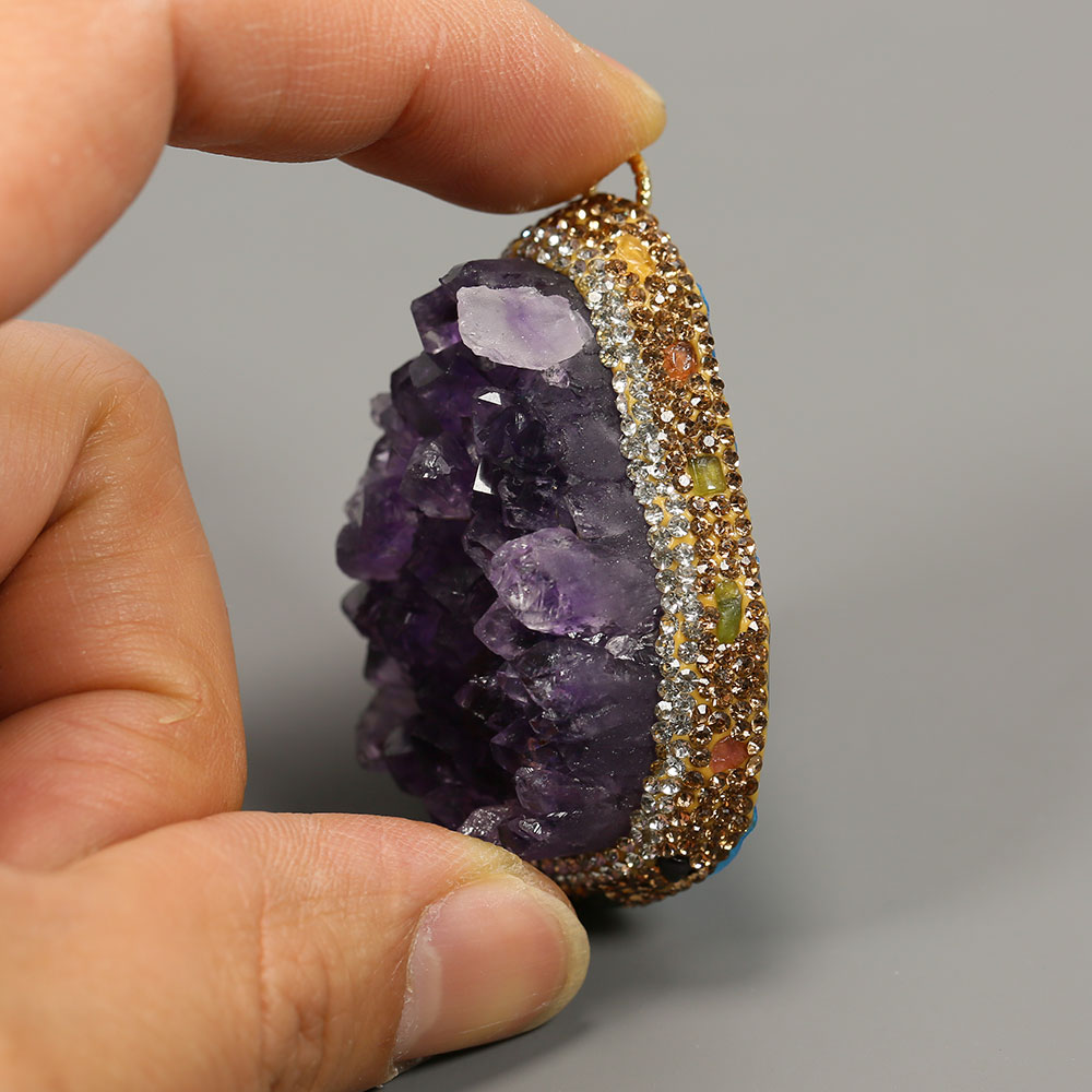 Natural Purple Amethyst Quartz - огляд і ціна Crystal Pendant Necklace Natural Stone