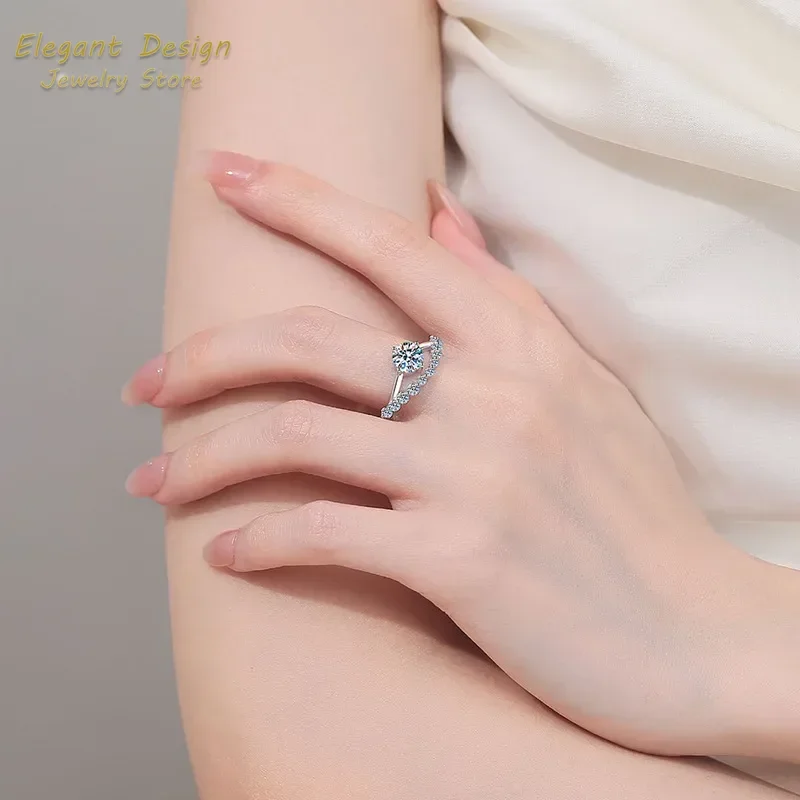 Crown of Love Platinum Pt950 W - огляд і ціна Moissanite Engagement Ring 1 Carat