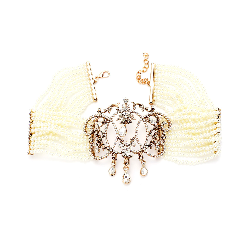 Vintage Multi Strands Pearl Ch - огляд і ціна Pearl Choker Necklace Vintage
