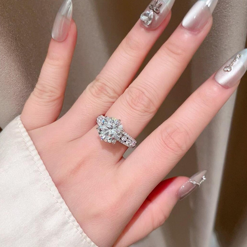 4 Carats High Sparkle Classic  - огляд і ціна Moissanite Engagement Ring 1 Carat