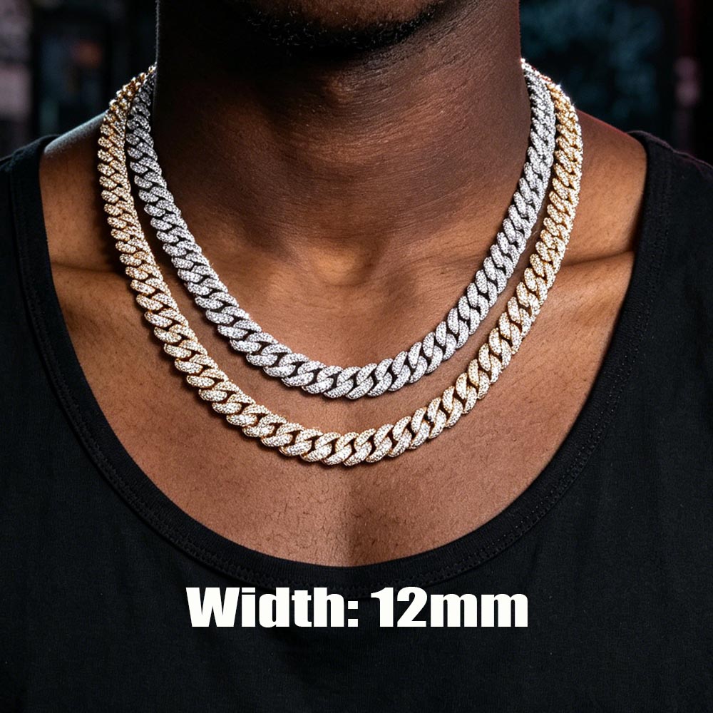 12mm Hip Hop Jewelry Diamond C - огляд і ціна Cuban Link Chain 12Mm