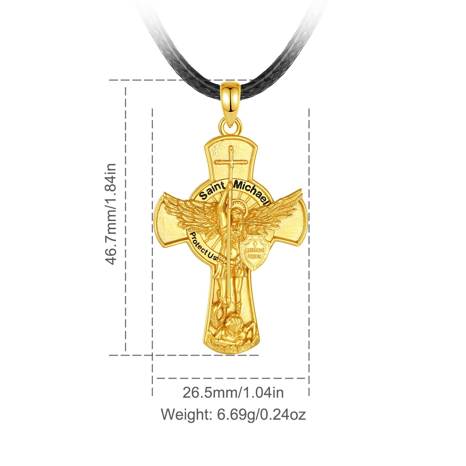 Eudora St.Michael Archangel Ne - огляд і ціна 925 Sterling Silver Chain Necklace Men