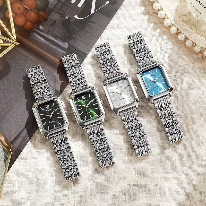 Women Retro Square Metal Band  - огляд і ціна Watch Accessories