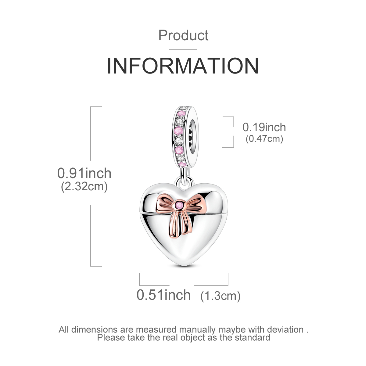 925 Sterling Silver Two-tone H - огляд і ціна Heart Locket Necklace Photo