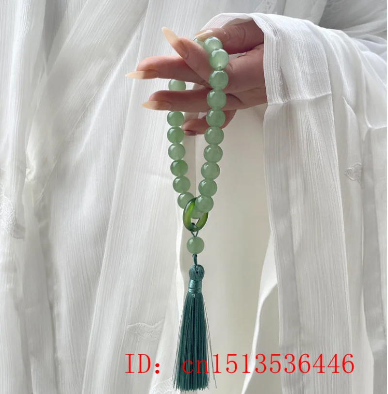 Green Jade Stone 12mm Beads Ta - огляд і ціна Necklaces